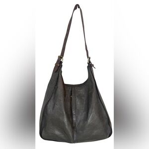 HOBO International Purse Bag Leather Marley Gray Brown Adjustable Strap Shoulder